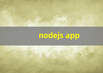 nodejs app